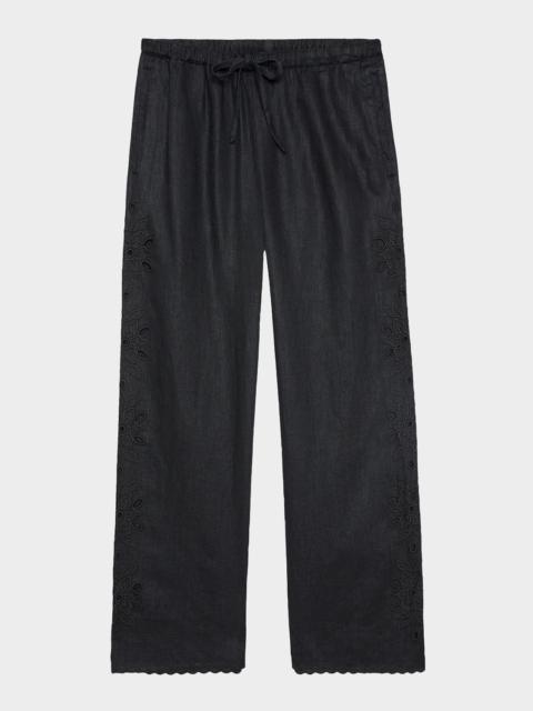 Rails Mirina Embroidered Linen Pants