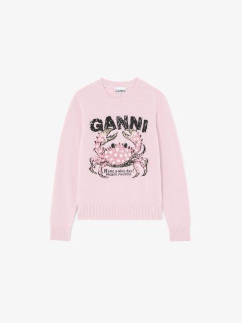 GANNI SWEATER WITH CRAB