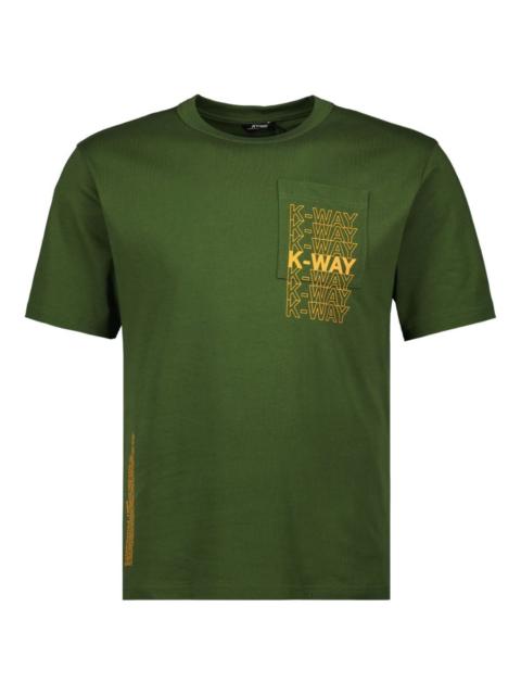 K-WAY logo-print pocket T-shirt