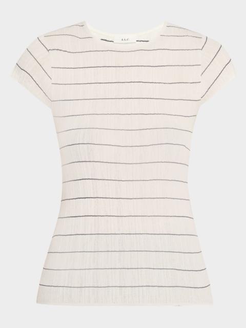 A.L.C. Sam Stripe Crewneck Tee