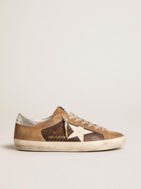 Super-Star LTD in brown leather and tobacco suede with white star