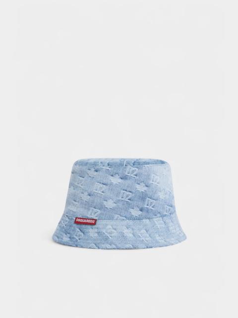 DSQUARED2 D2 MONOGRAM BUCKET HAT