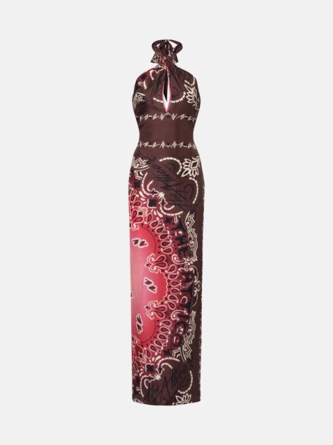 THE ATTICO Printed silk maxi dress