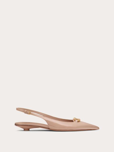 THE BOLD EDITION VLOGO SLINGBACK BALLERINA IN PATENT LEATHER 20MM