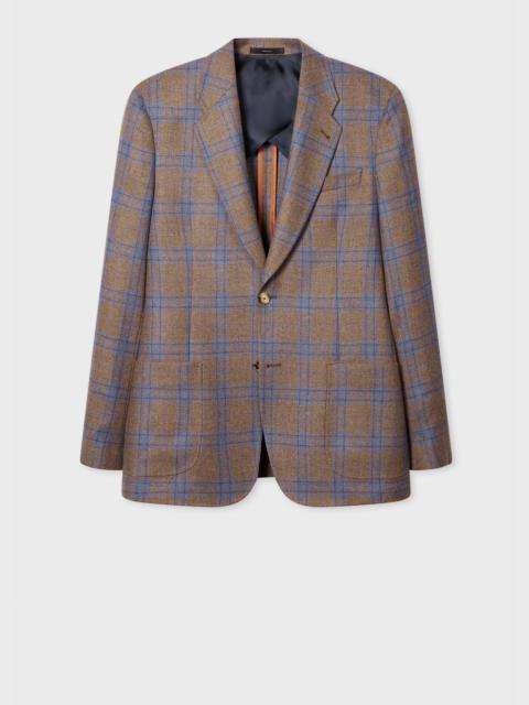 Paul Smith Brown Check Wool-Cashmere Buggy-Lined Blazer