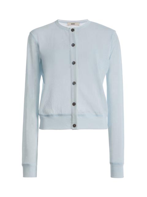SIEDRÉS Poli Jersey Cardigan blue