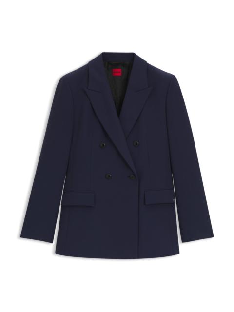 HUGO RELAXED-FIT BLAZER IN MELANGE FABRIC