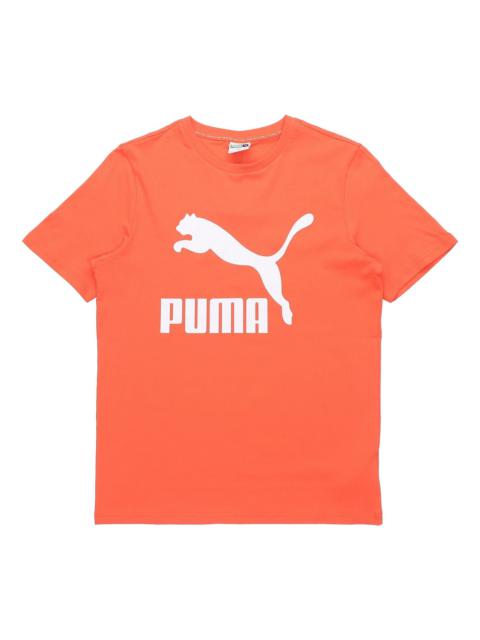 PUMA Classics Logo T-Shirt 'Orange White' 532280-79