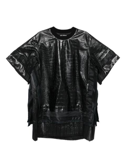 Junya Watanabe crocodile-effect faux-leather top