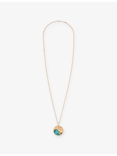 Van Cleef & Arpels Zodiaque Capricorn 18ct Rose-Gold And Amazonite Pendant Necklace