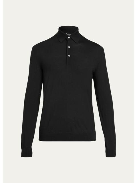 ZEGNA Men's Trofeo Wool Polo Sweater