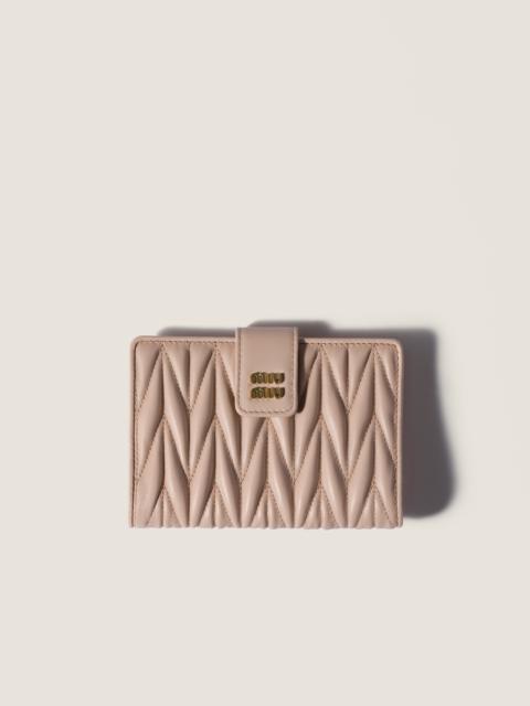 Miu Miu Matelassé nappa leather wallet