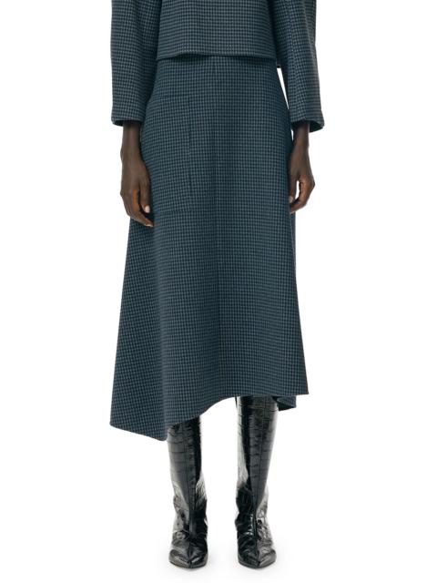 Tibi Women's Camille Check Origami Faux-Wrap Skirt - Grey Check