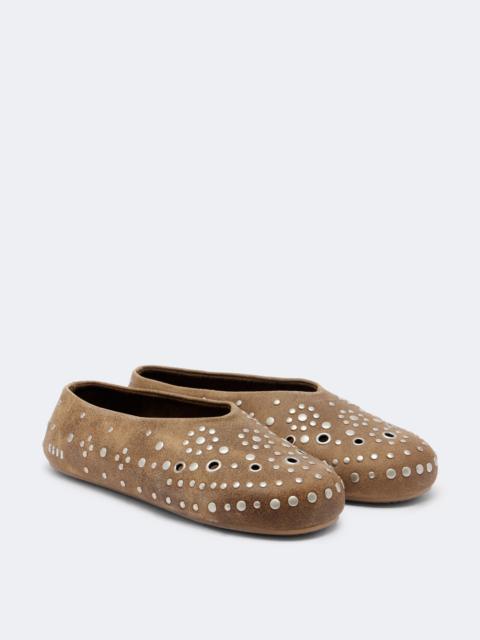 Golden Goose Tierra studded suede slip-on shoes