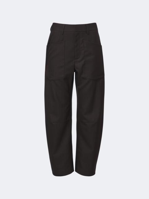 NILI LOTAN Shon virgin wool barrel-leg pants