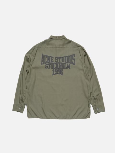 Acne Studios Button-up shirt with logo - Olive green