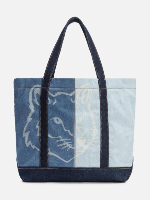 Maison Kitsuné FOX HEAD MEDIUM DENIM TOTE