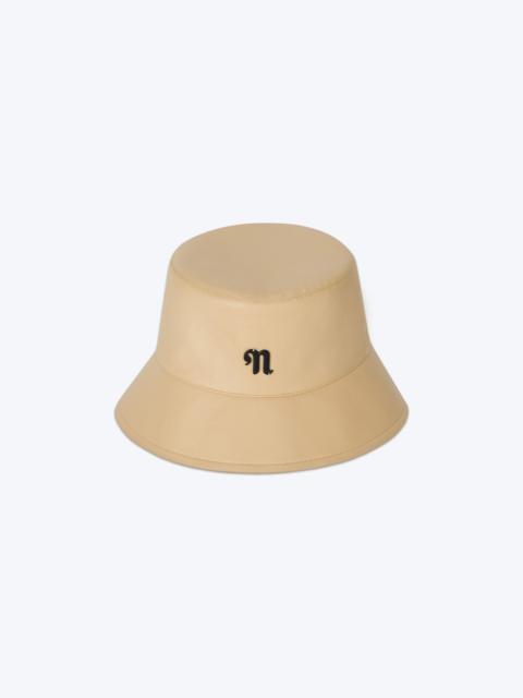 Nanushka CARAN - Regenerated leather bucket hat - Vintage creme