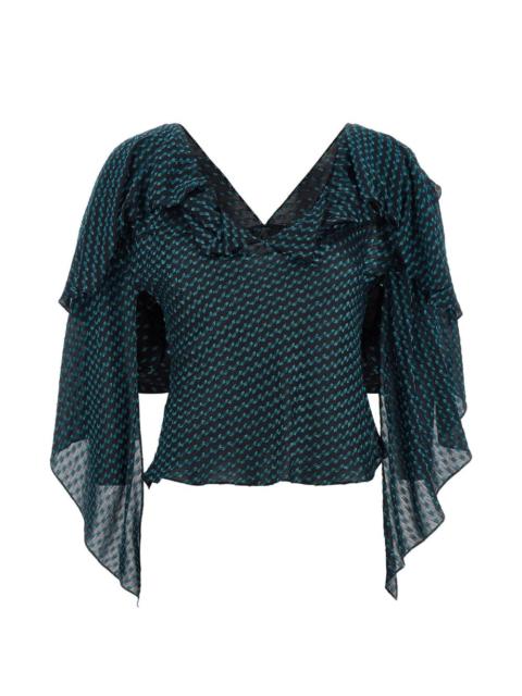Kiko Kostadinov Plexus crinkled blouse