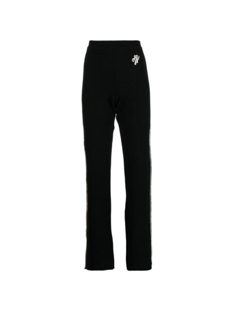 Outline knitted track pants
