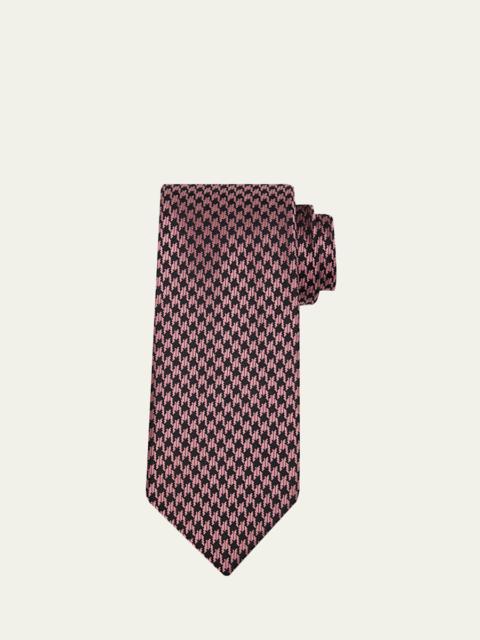 TOM FORD Men's Houndstooth Jacquard Silk Tie