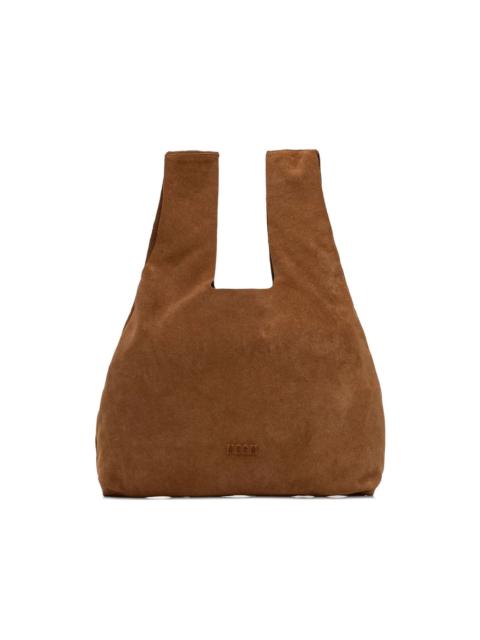 MSGM suede embossed tote bag
