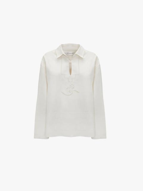 Victoria Beckham Embroidered Tunic In White