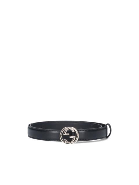 GUCCI logo-buckle leather belt
