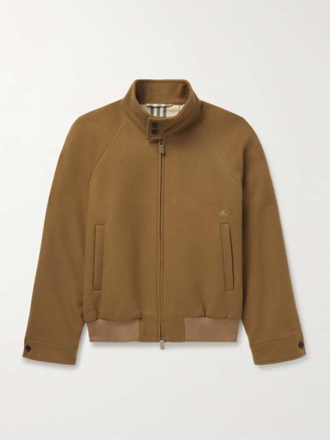 Burberry Logo-Embroidered Cashmere Harrington Jacket
