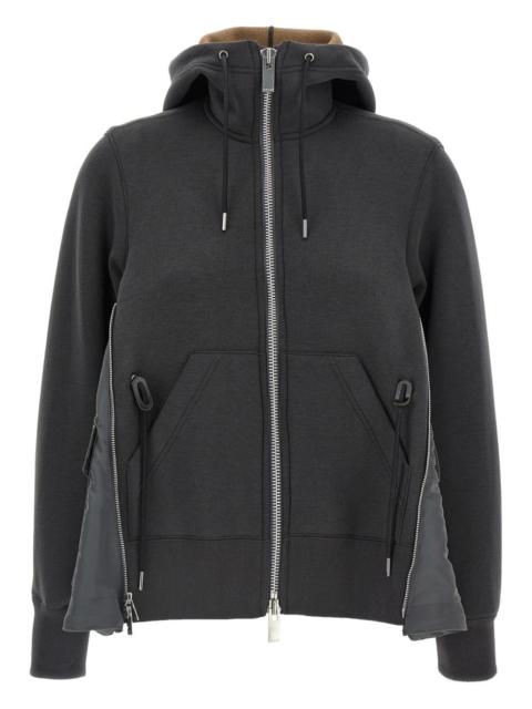 sacai Sponge grey hoodie