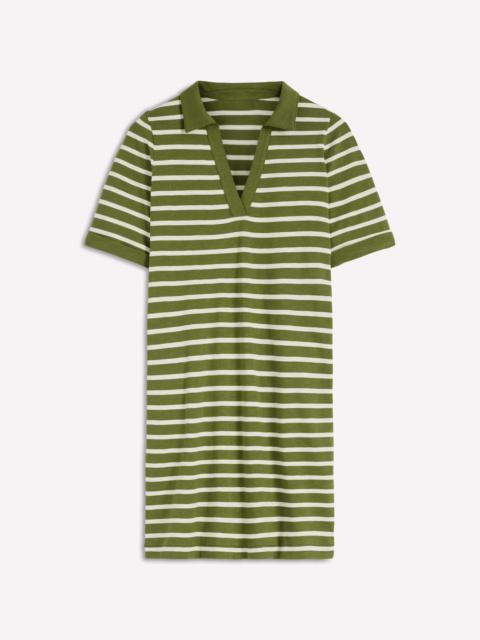 BODEN Tilda Jersey T-shirt Dress-Olive and Ivory Stripe
