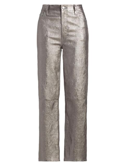 FRAME Women's Le Sleek Metallic Leather Pants - Broken Mirror