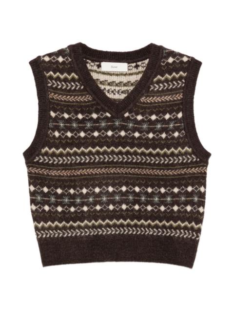 Dunst Fair Isle-knit V-neck sweater vest