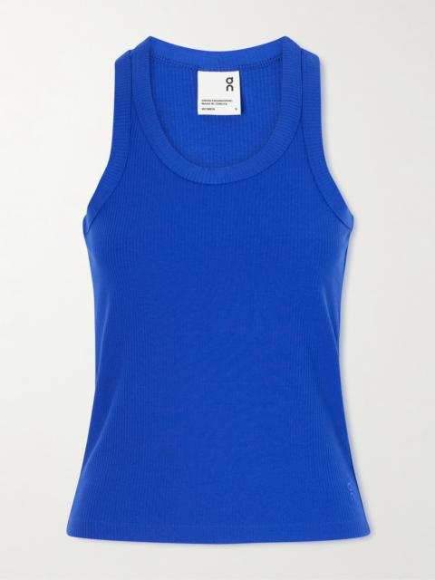 On All-day Ribbed Stretch Lyocell And Cotton-blend Tank