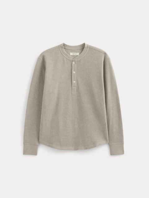 EVERLANE THERMAL HENLEY IN COZY WAFFLE