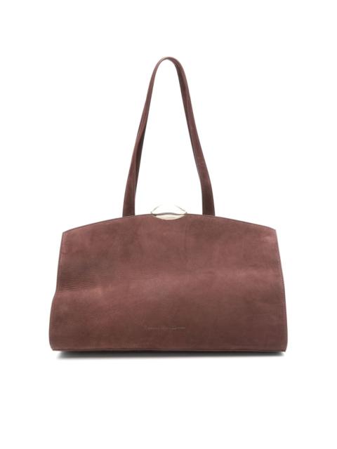 BENEDETTA BRUZZICHES curved-top suede shoulder bag
