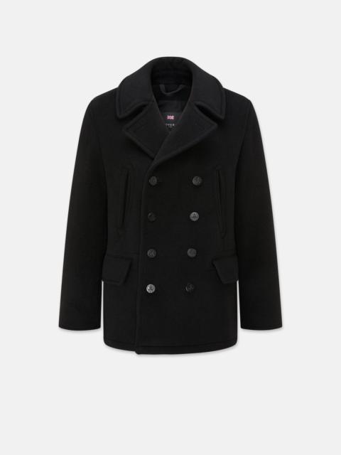 GLOVERALL Men's Churchill Peacoat FC Black