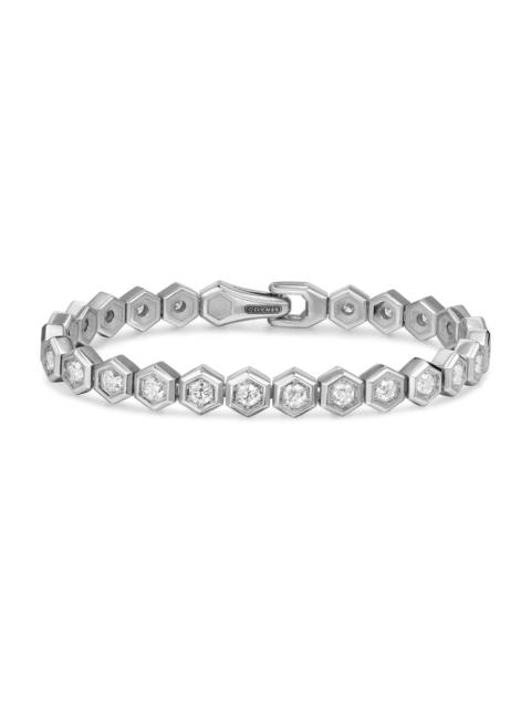 DAVID YURMAN Men's Hex Pavé Tennis Bracelet in Sterling Silver - Diamond
