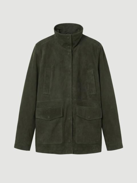 KAREN MILLEN Suede High Collar Pocket Jacket
