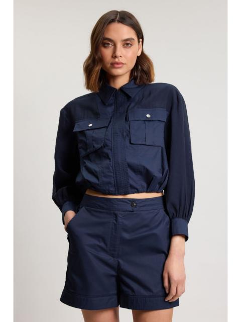 KAREN MILLEN Utility Organdie Pocket Detail Short