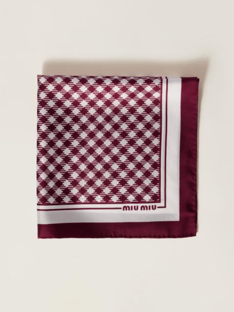 Miu Miu Printed silk twill scarf