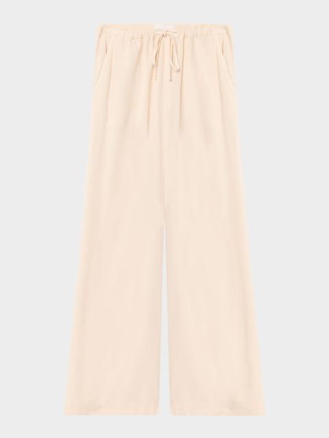 SABLYN Straight-Leg Cotton Drawstring Pants