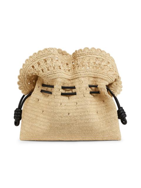 Loewe Women's x Paula's Ibiza Flamenco Raffia Clutch - Natural