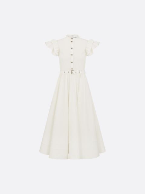 Dior Mid-Length Flared Dress with Belt
