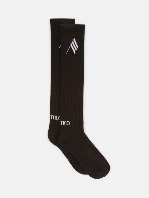 THE ATTICO BLACK AND WHITE LONG LENGTH SOCKS