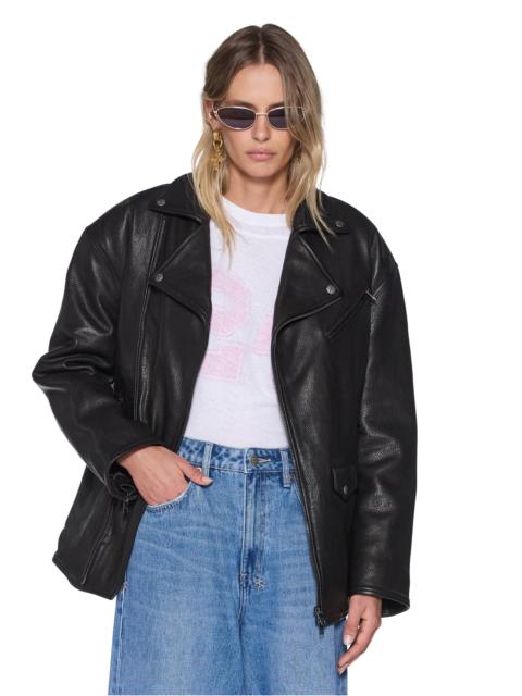 Ksubi KSUPER BIKER JACKET BLACK LEATHER