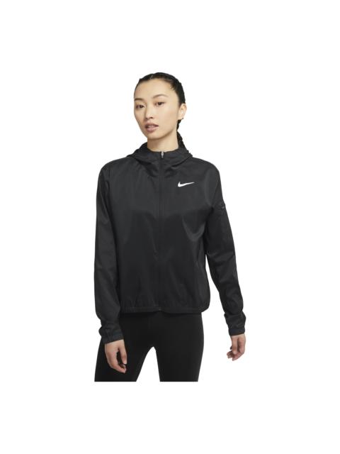 Nike (WMNS) Nike Small Label Solid Color logo Hooded Jacket Black DH1991-010