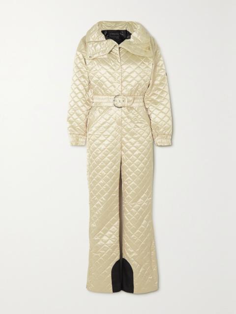 CORDOVA The Courmayeur belted quilted ski suit Ecru