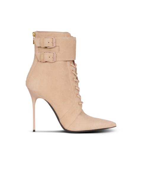 Balmain Suede Uria ankle boots