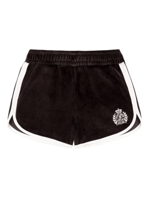 Sporty & Rich NY Crest logo track shorts